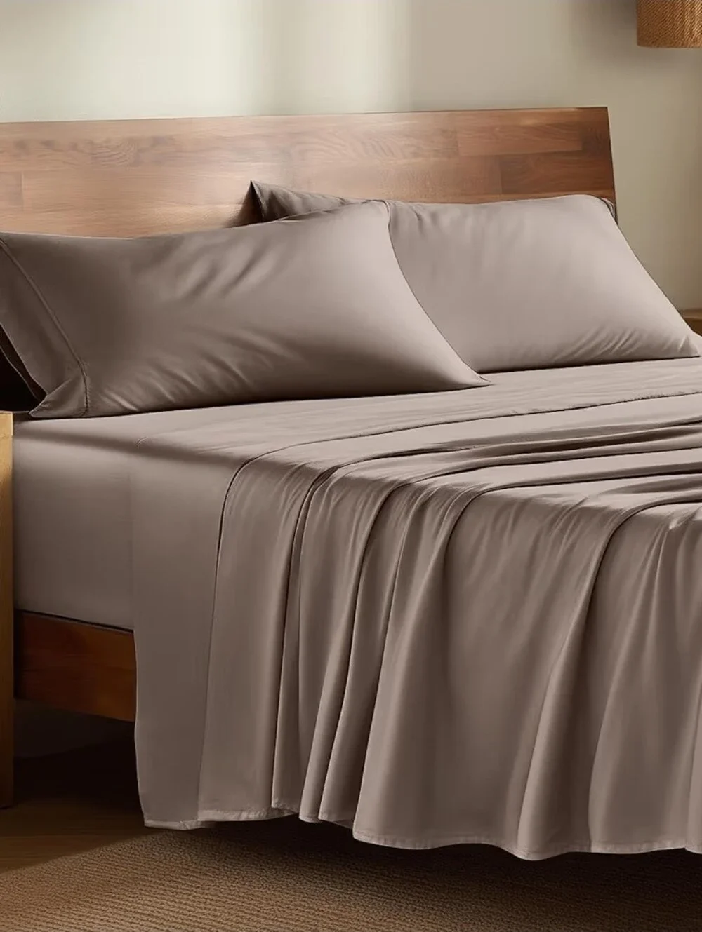 Bare Home taupe 100% Rayon Bamboo Sheet Set - Soft Home Bedding